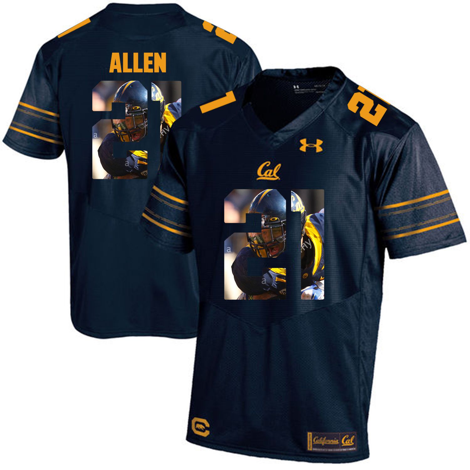Men California Golden Bears #21 Keenan Allen Dark blue Customized NCAA Jerseys